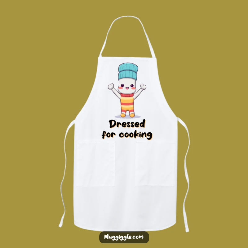 Funny Sock Hat Apron: Cook with Joy, Featuring Paired Socks, Perfect Funny Gift