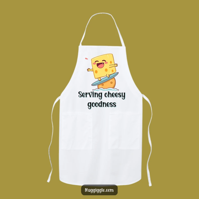 Funny Surfing Cheese Apron - Kitchen Cracker Fun, Practical Gag Gift