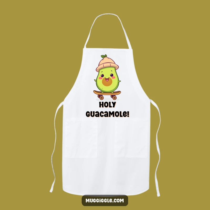 Funny Avocado Skater Apron: Hilarious Kitchen Gift for Foodies