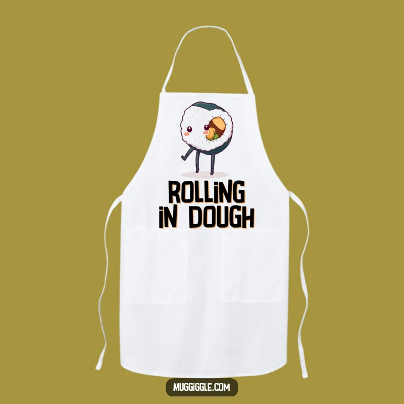 Funny Sushi Chef Cartwheel Apron: Hilarious Kitchen Gift for Cooks
