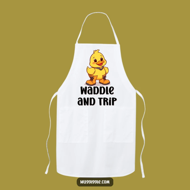 Funny Clumsy Duck Boots Apron: Cook Up Laughs in the Kitchen