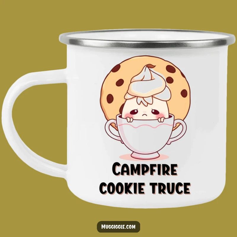 Funny Shy Teacup Camping Mug - Sweet Sips on the Go!