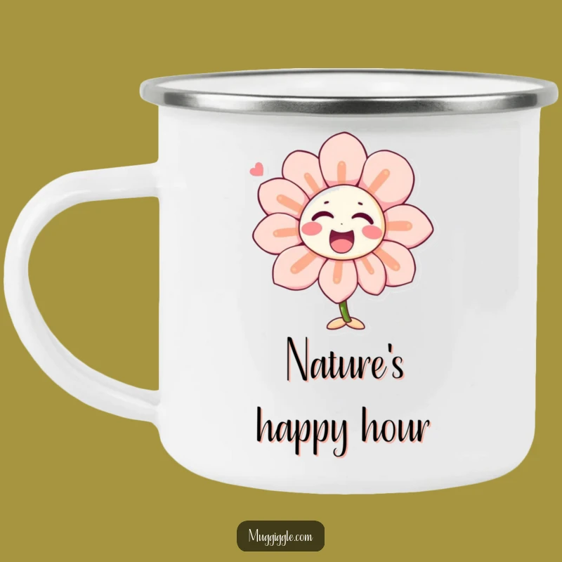 Funny Adventure Mug: Singing Flower Laughter Petals Outdoor Gift