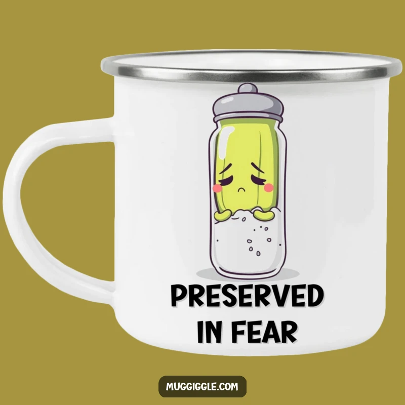 Funny Anxious Pickle Camping Mug: Your Comforting Camp Companion