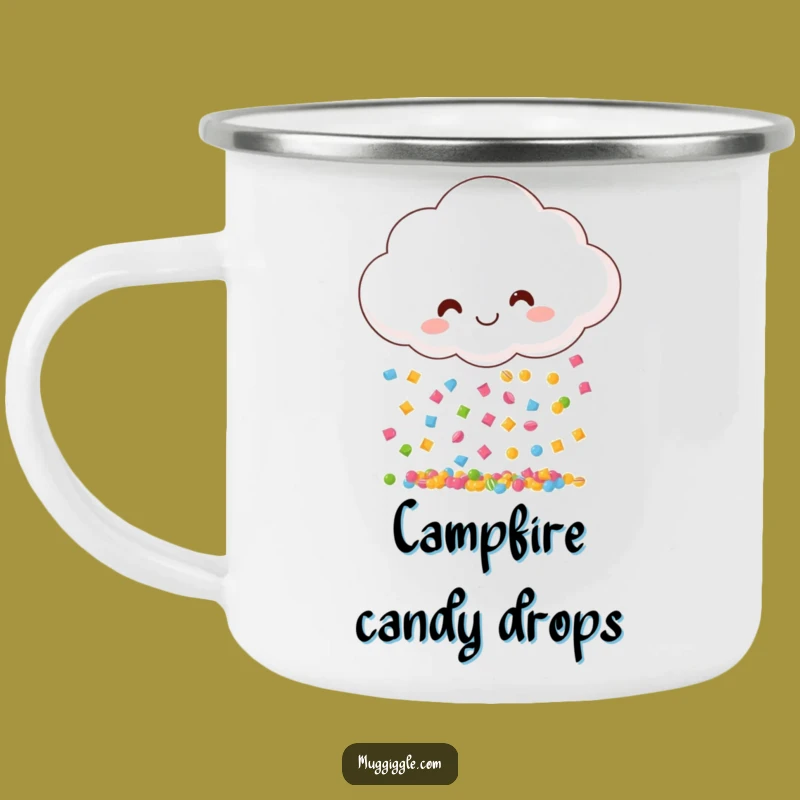 Funny Candy Cloud Camping Mug - Sweeten Your Outdoor Brew!