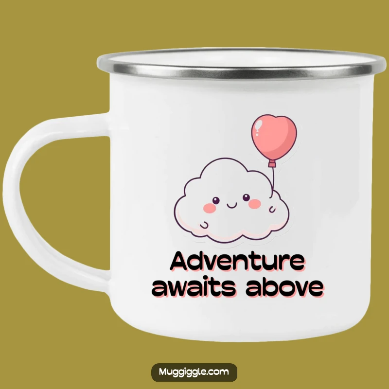 Funny Cloud Balloon Camping Mug: Whimsical Adventure Companion