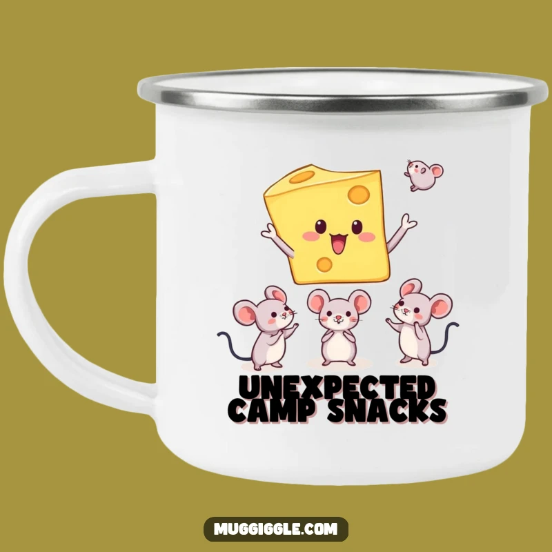 Funny Cheese Juggling Mice Camping Mug A Quirky Outdoor Gift