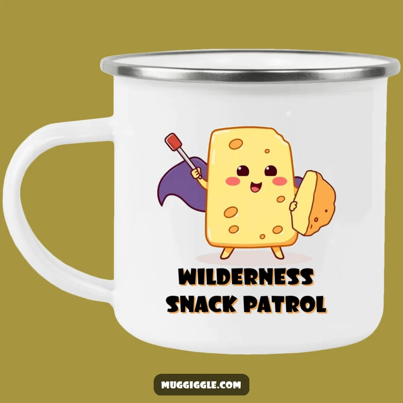 Funny Cheese Hero Camping Mug: Adventure with a Brave Cheese, Ultimate Funny Gift