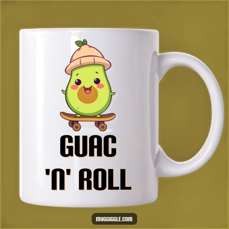 Funny Avocado Skater Mug: Hilarious Gift for Healthy Food Lovers
