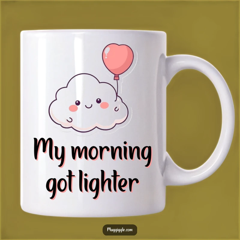 Funny Cloud Balloon Mug: Happy Escape Character, Perfect Whimsical Gift