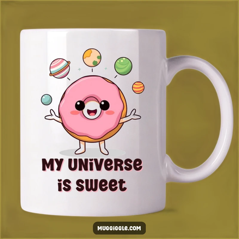 Funny Donut Planet Juggler Mug: A Hilarious Cosmic Gift for Outer Space Enthusiasts