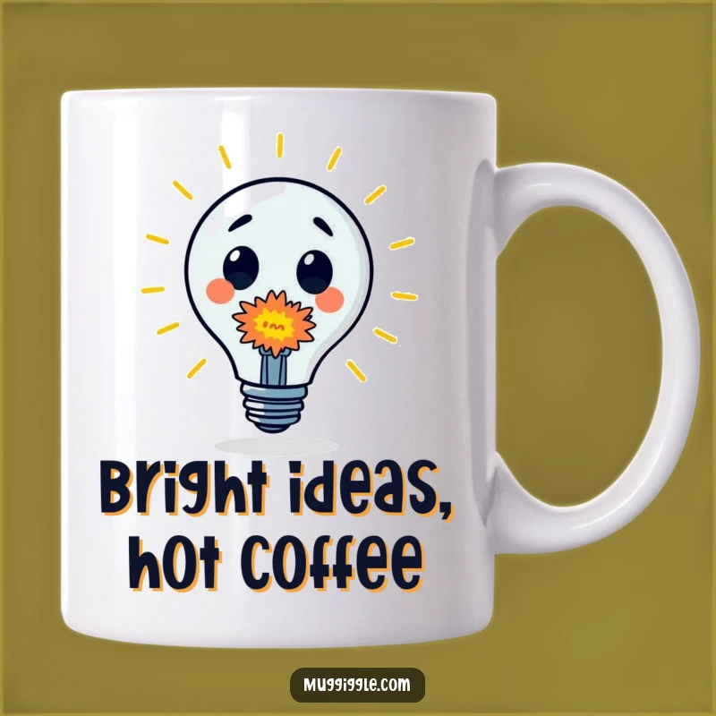 Funny Lightbulb Mug: Bright Idea Surprise Gift, Energetic Character Design