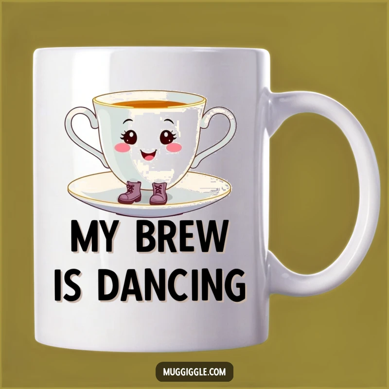 Funny Tap-Dancing Teacup Mug: Whimsical Boots Coffee Cup Gift