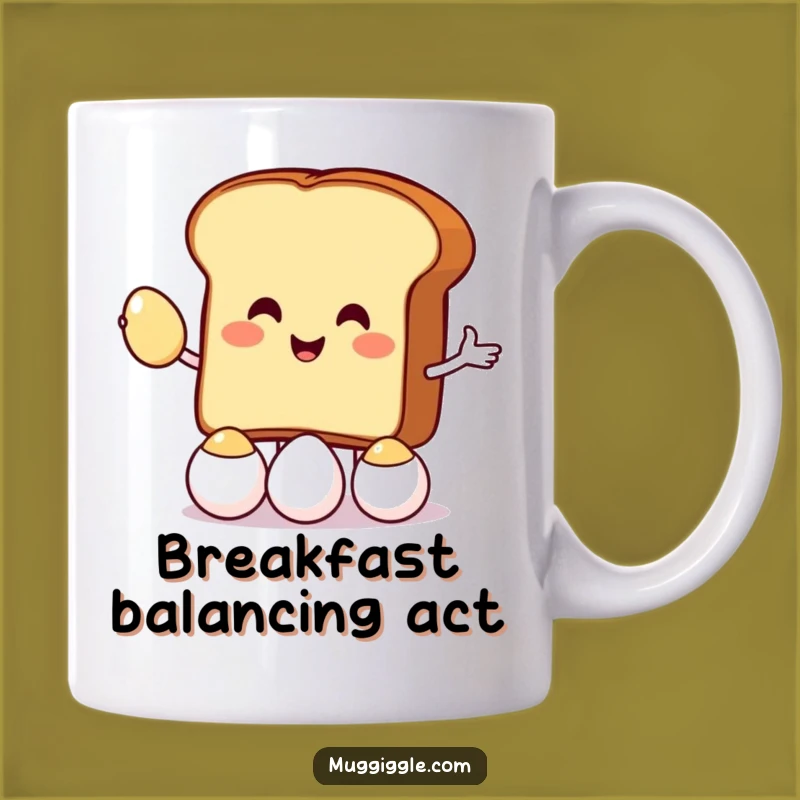 Funny Toast Juggling Mug: Perfect Breakfast Gag Gift for Clumsy Cooks