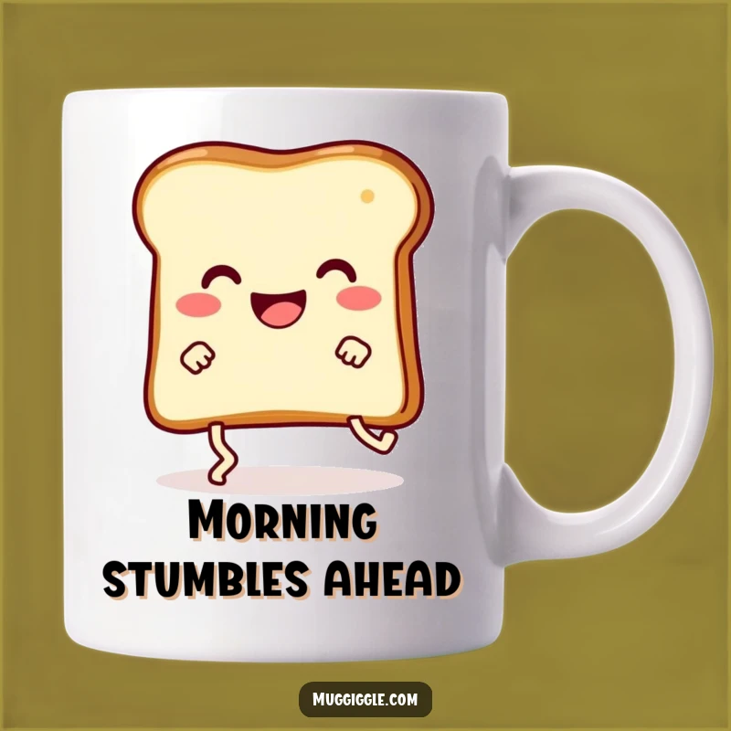 Funny Toast Trip Mug: Hilarious Happy Slice of Toast Coffee Cup Gift