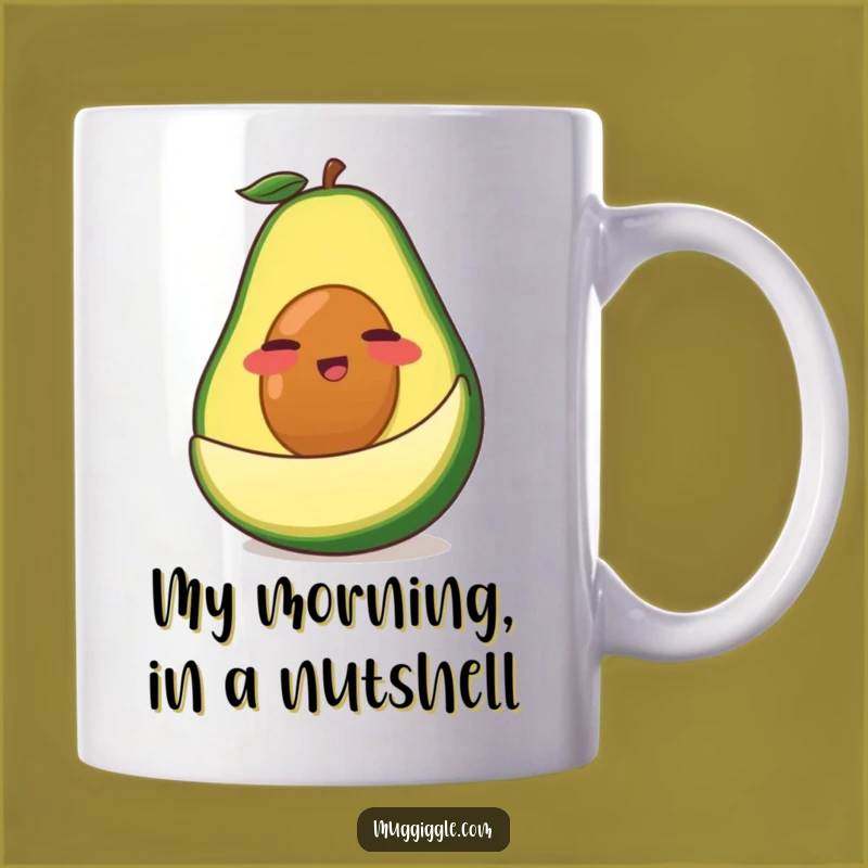 Funny Avocado Slipping Peel Mug: Hilarious Cartoon Food Gift for Clumsy Friends