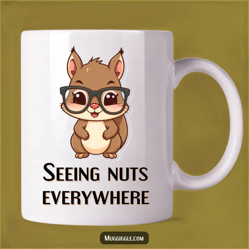 Funny Squirrel Glasses Mug - Hilarious Critter Confusion Gift!
