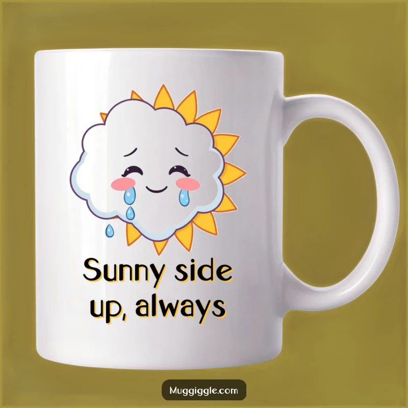 Funny Happy Tears Cloud Mug - Sunshine & Rainbows in Every Sip!