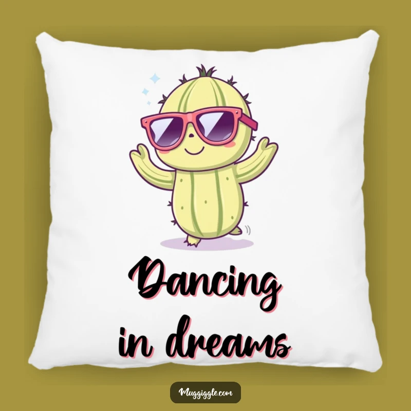 Funny Dancing Cactus Pillow - Cozy Cool Character Throw Pillow
