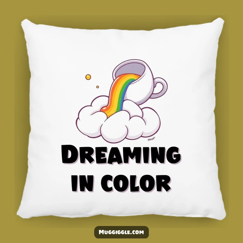 Funny Cloud Tea Spill Pillow: Cozy Whimsy with a Surprised Cloud, Ideal Funny Gift