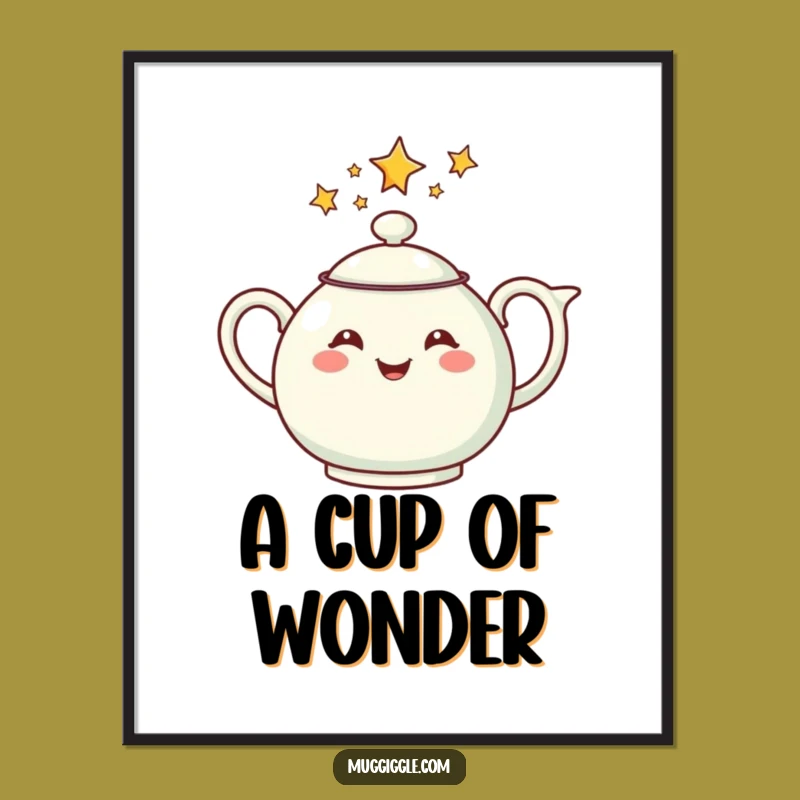 Funny Star Teapot Digital Art - Enchanting Wall Decor!