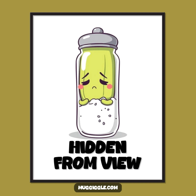 Funny Anxious Pickle Digital Art: Instant Humor for Your Walls