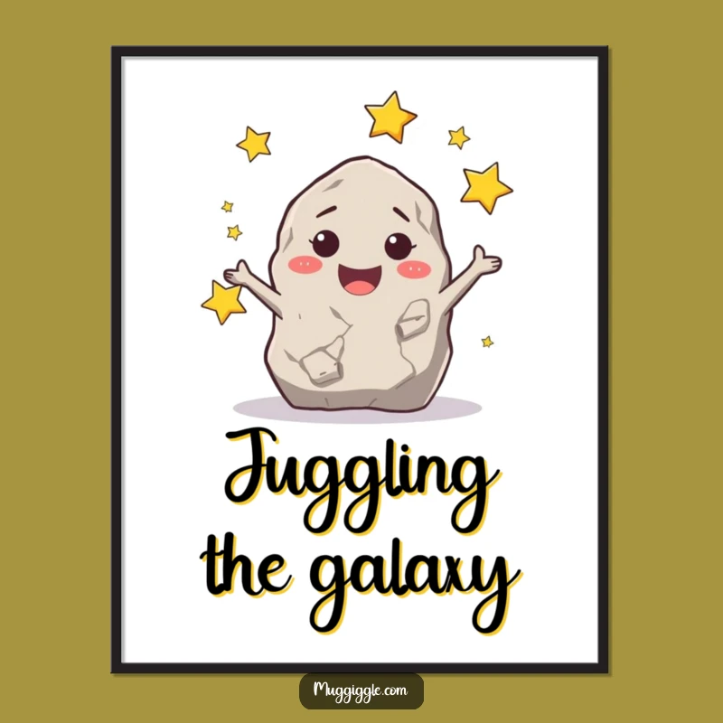 Funny Juggling Rock Stars Digital Art: Instant Cosmic Vibe