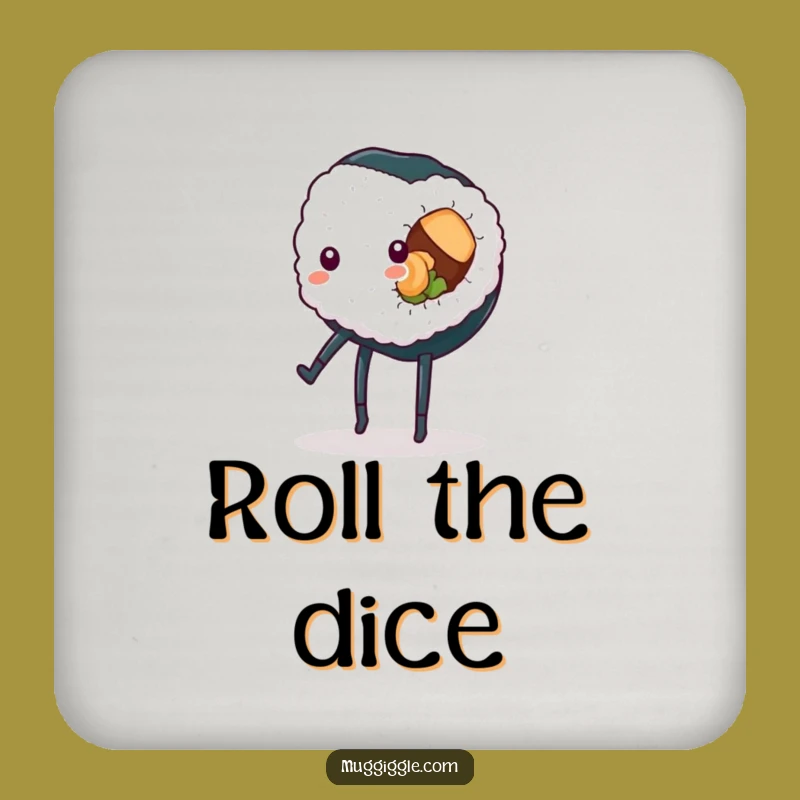 Funny Sushi Cartwheel Drink Coaster: Protect Surfaces with Humor