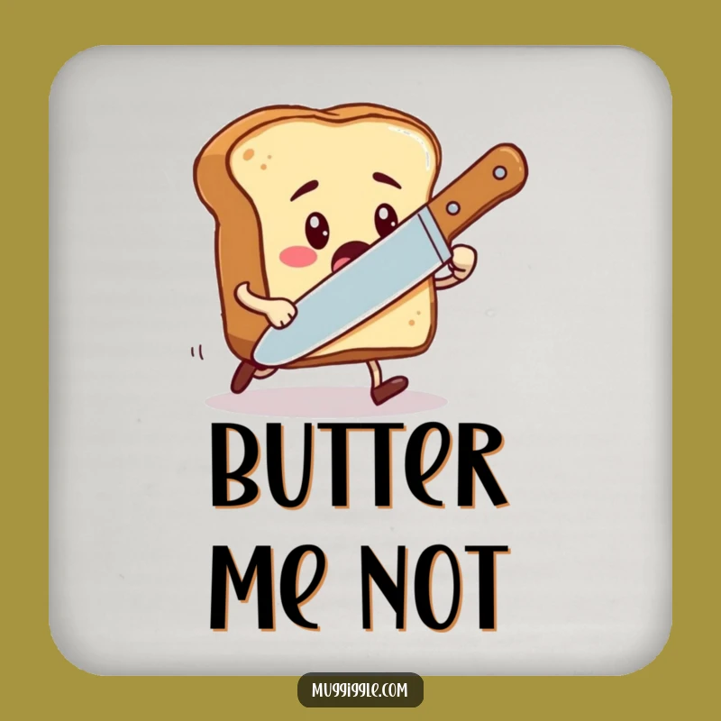 Funny Toast Chase Coaster Set - Protect Surfaces with Breakfast Character Art