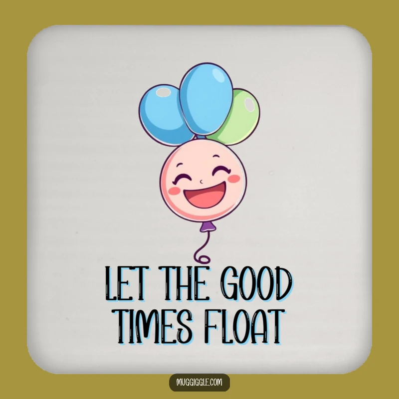 Funny Balloon Coaster Set: Cheerful Character Drink Protection, Perfect Gift
