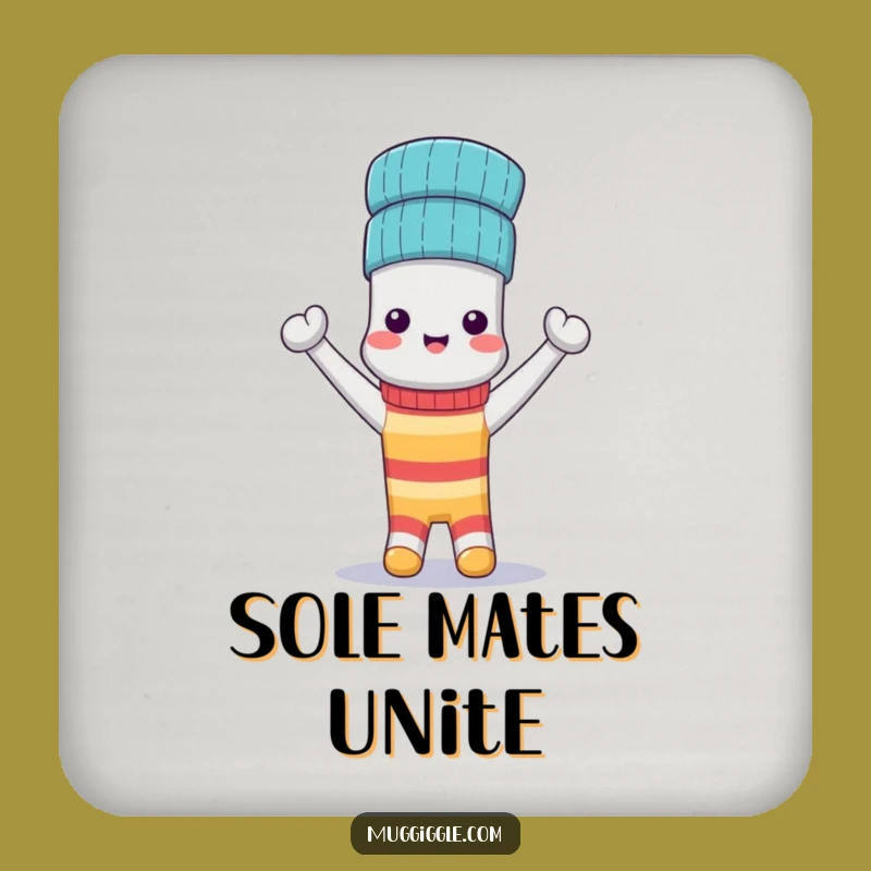 Funny Sock Hat Coaster: Protect Surfaces with Paired Socks, Perfect Funny Gift