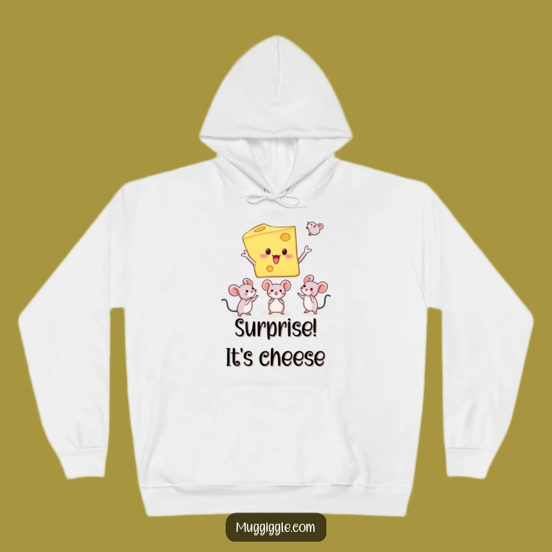 Funny Cozy Cheese Juggling Mice Hoodie A Warm Absurdity Gift