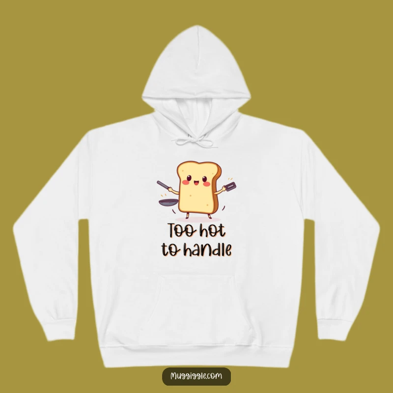 Funny Toast Juggling Pans Hoodie: Cozy Up with Breakfast's Bravest!