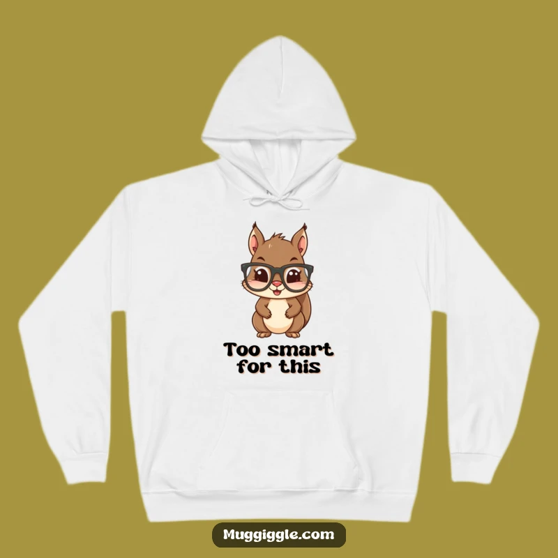 Funny Squirrel Glasses Hoodie - Cozy Critter Chaos Comfort!