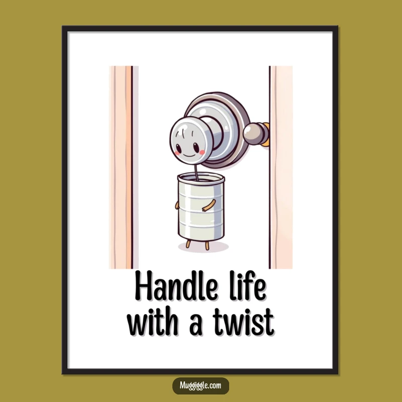 Free Printable Wall Art: Doorknob vs Can Struggle - Funny Downloadable Decor