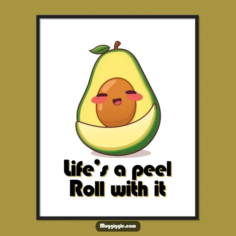 Funny Free Printable Wall Art: Clumsy Avocado for Humorous Downloadable Decor