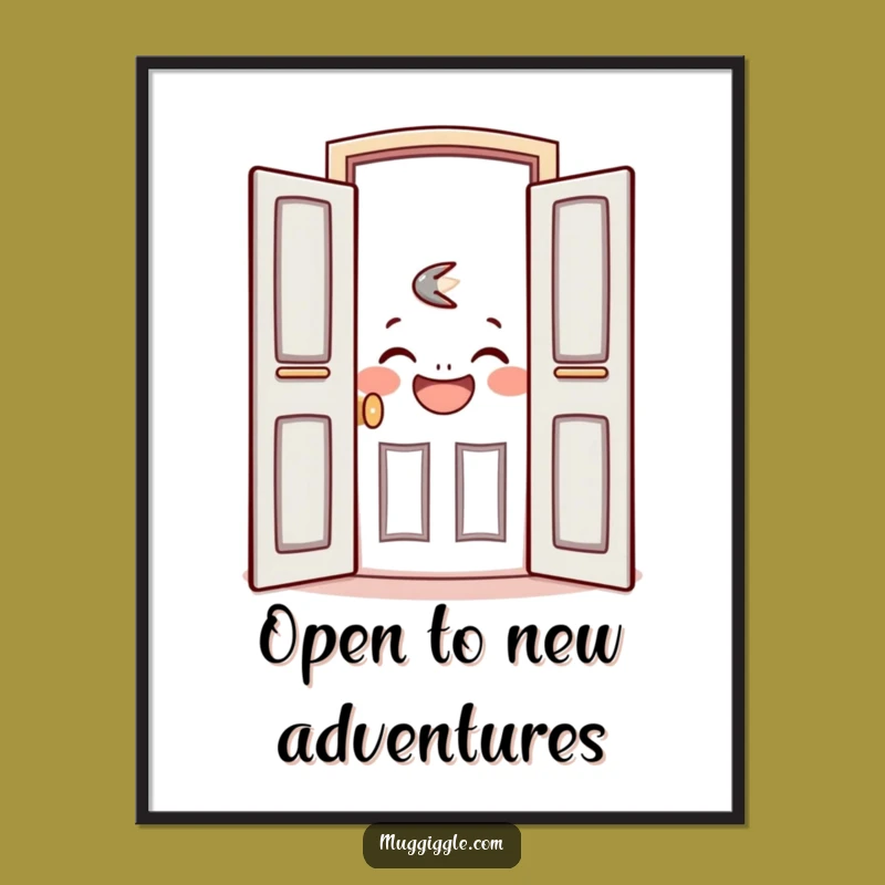 Funny Free Printable Wall Art: Laughing Door - Welcoming Home Decor Downloadable!