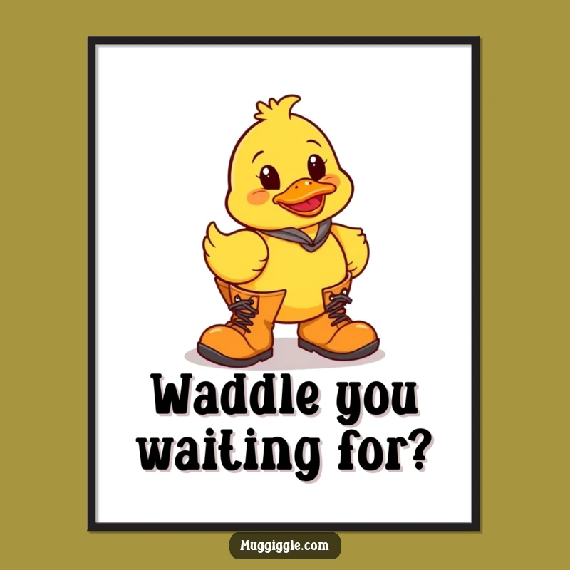 Free Printable Funny Wall Art: Clumsy Duck Boots, Hilarious Downloadable Decor!