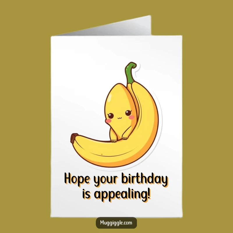 Free Printable Birthday Card: Curious Banana Peel, Funny Birthday Surprise!