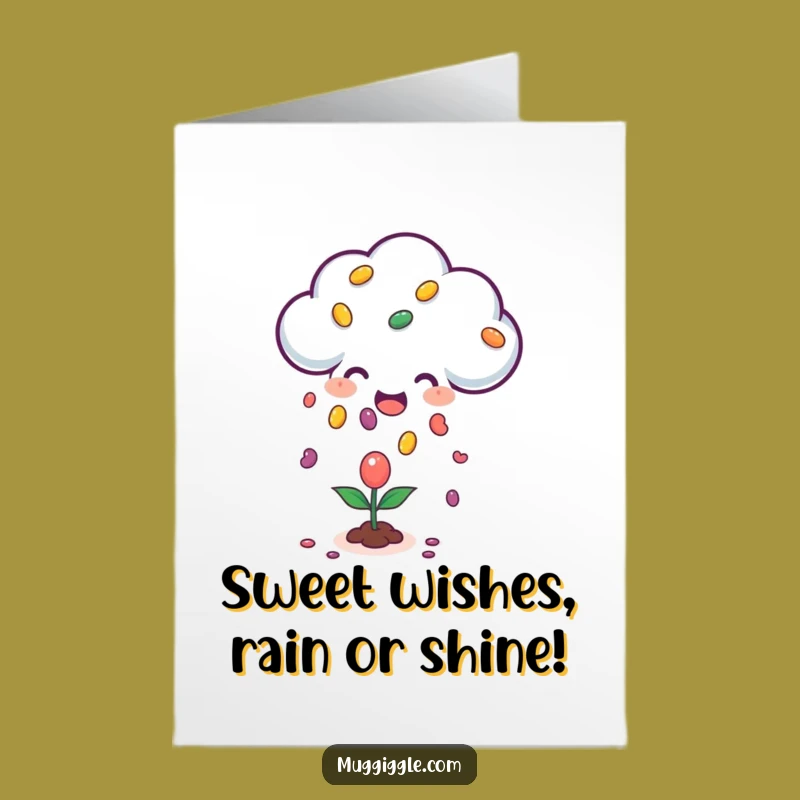 Free Printable Birthday Card: Happy Cloud Jellybean Shower, Funny Birthday Joy