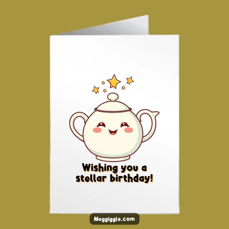 Free Printable Starry Tea Birthday Card - Magical Downloadable Gift for Dreamers