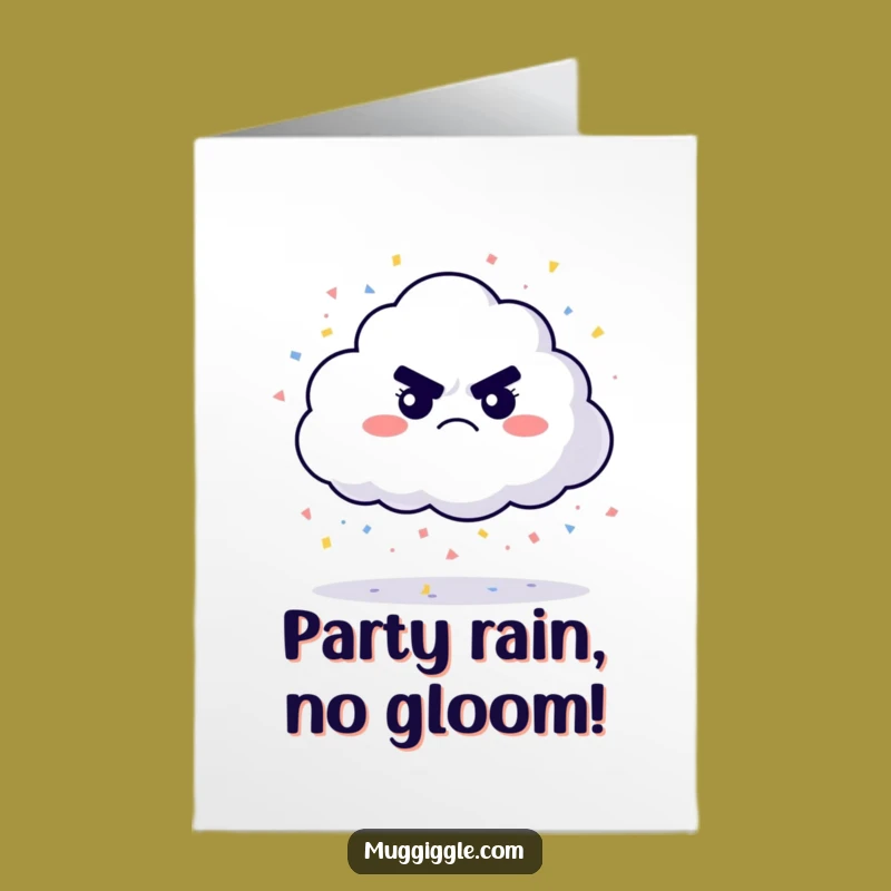 Free Printable Grumpy Cloud Birthday Card: Funny Downloadable Greeting for a Gloomy Day