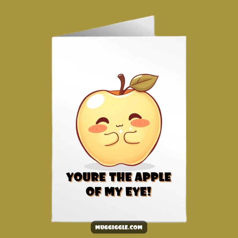 Free Printable Birthday Card: Apple Hugs a Button for Your Special Day