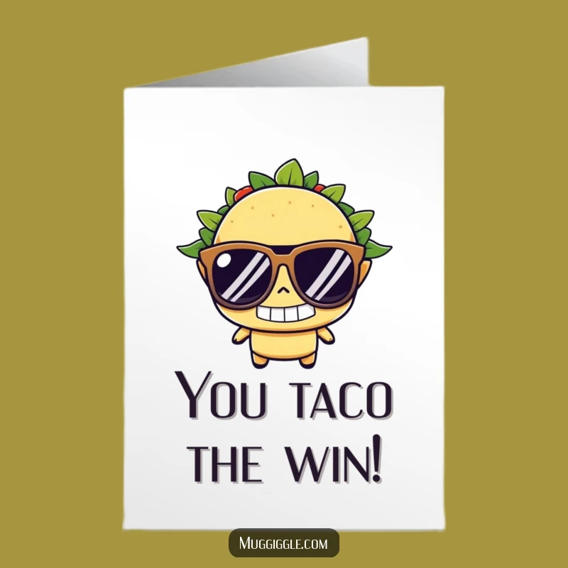 Free Printable Taco Congrats Card: Stylish Downloadable Greeting for Achieving Goals
