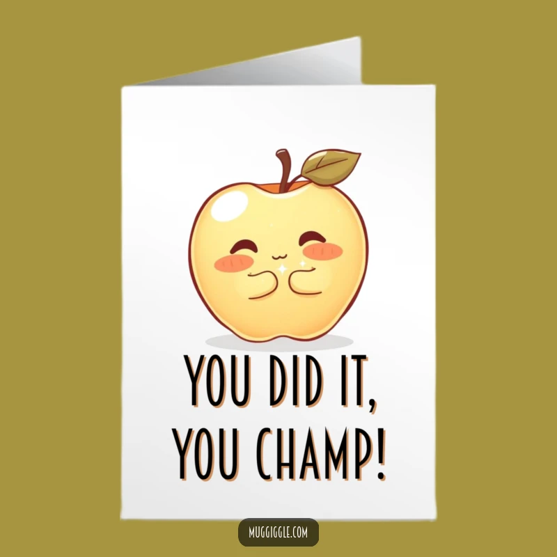 Free Printable Congrats Card: Apple's Big Button Hug Celebrates Your Success