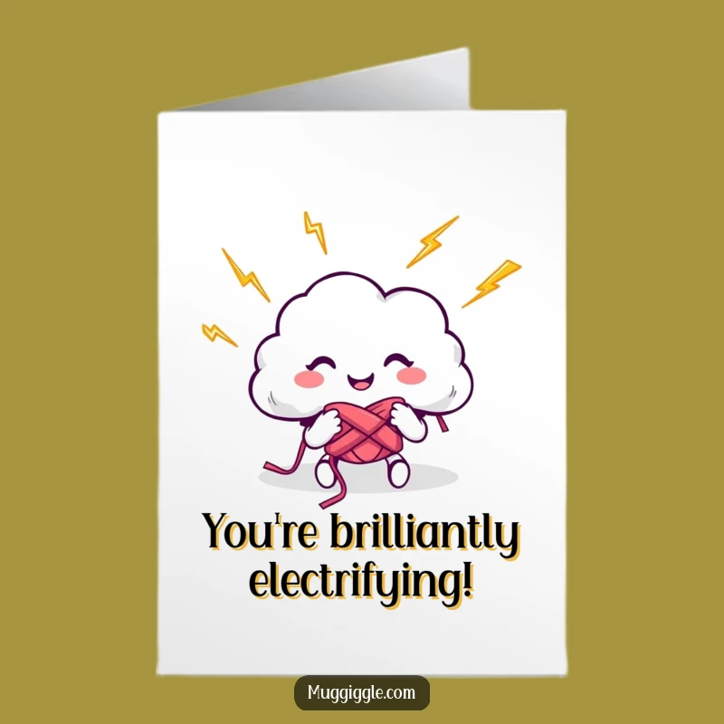 Free Printable Funny Cloud Congratulations Card: Lightning Creation Downloadable Gift
