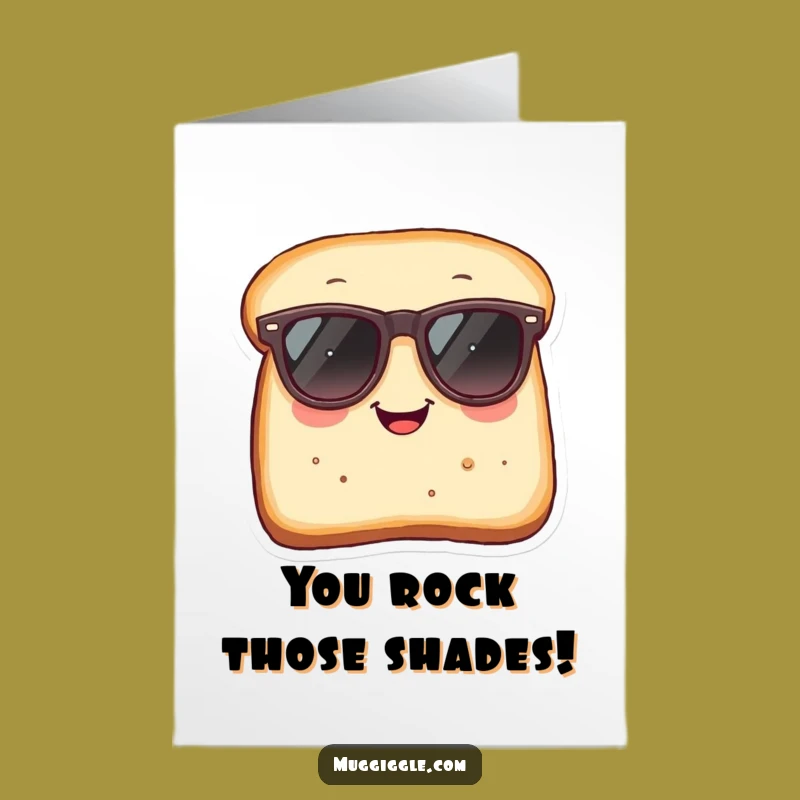 Free Printable Congrats Card: Bread Rocks Big Shades for Your Awesome Win!
