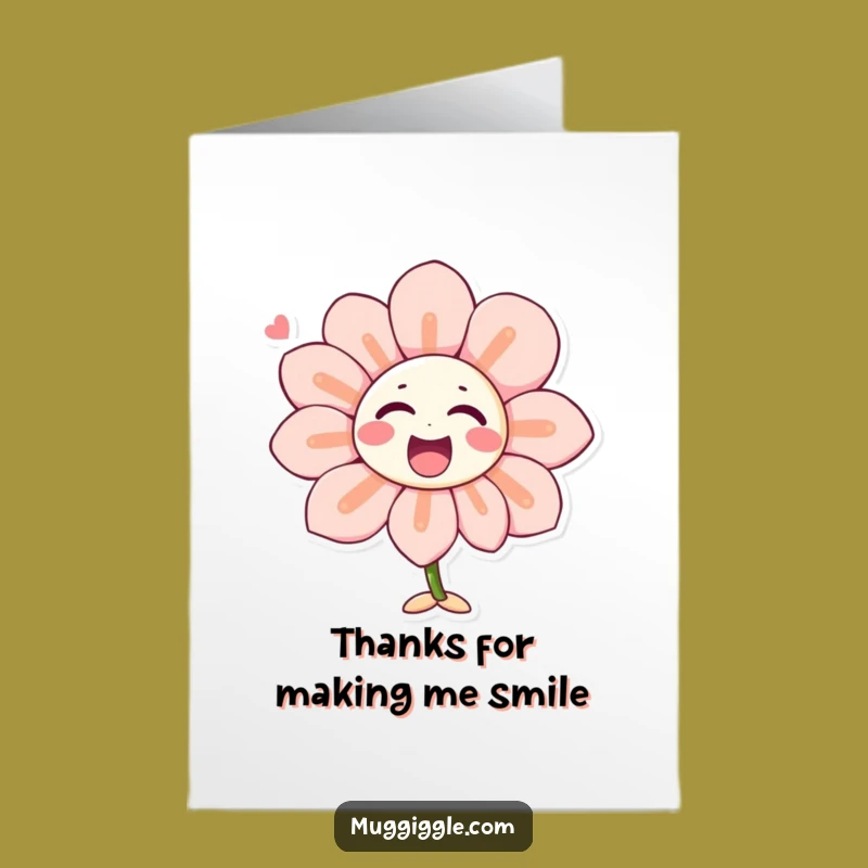 Free Printable Thank You Card: Blooming Thanks & Laughter - Funny Downloadable Gift