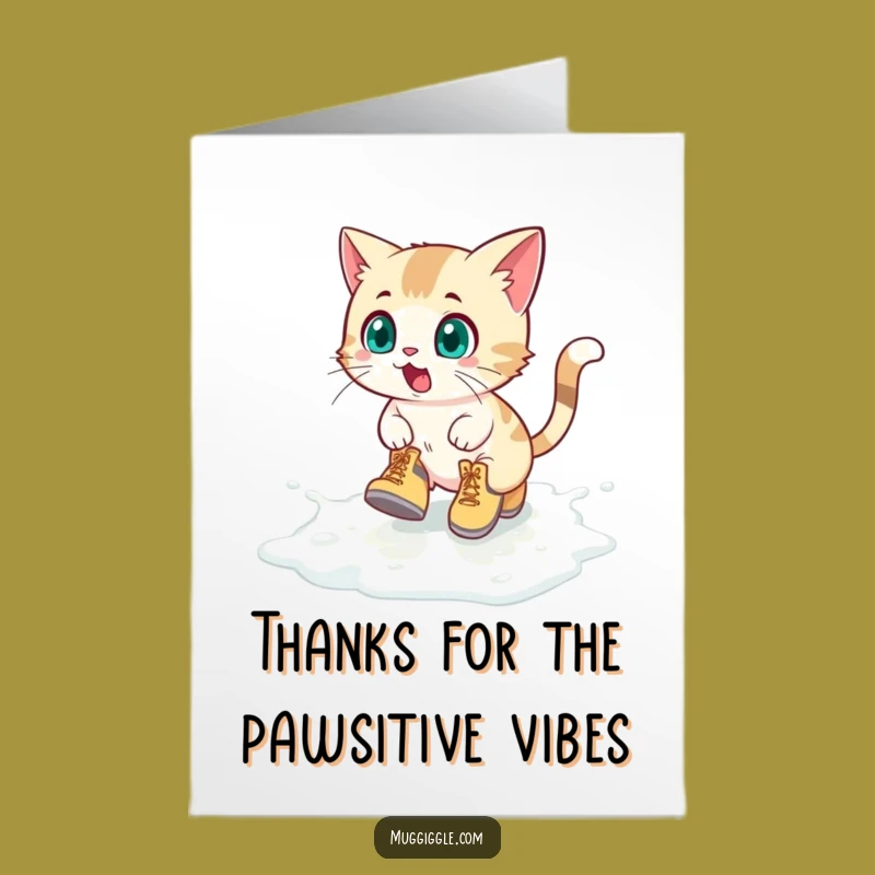 Funny Free Printable Thank You Card: Cat Boots Slip, Milk Mess, Big Thanks!
