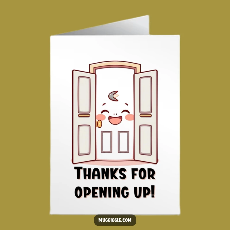 Funny Free Printable Thank You Card: Laughing Door's Gratitude - Open Downloadable Gift!